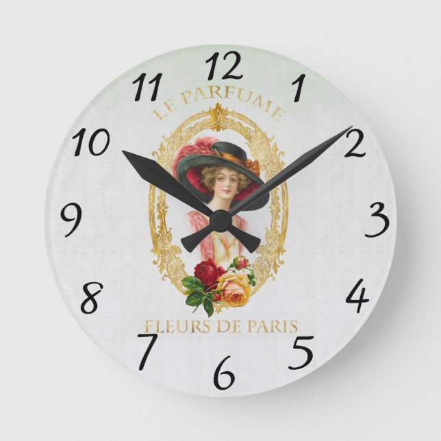 Relógio Redondo Vintage French Clock (Frente)