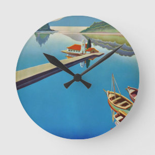 Relógio Redondo Vintage Grécia - Ilha de Corfu