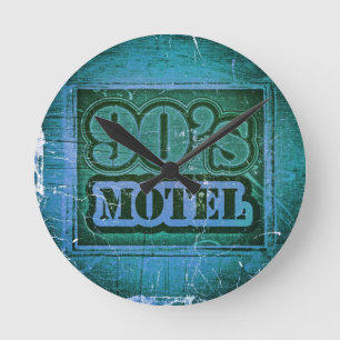 Relógio Redondo Vintage Motel 1990 Art Design