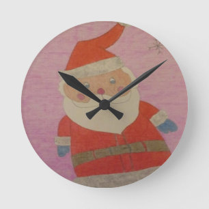 Relógio Redondo Vintage Papai Noel