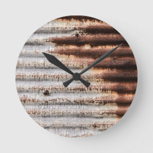 Relógio Redondo Vintage Rusty Metal