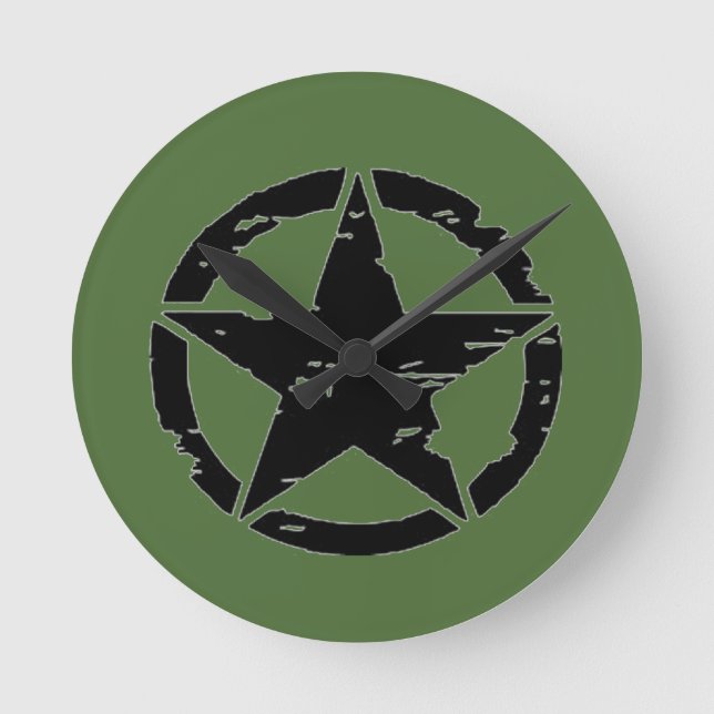 Relógio Redondo Vintage Star Clock (Frente)