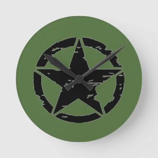Relógio Redondo Vintage Star Clock