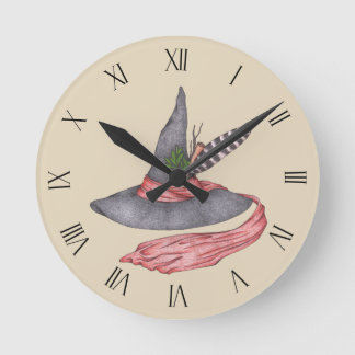 Relógio Redondo Vintage Witch Hat