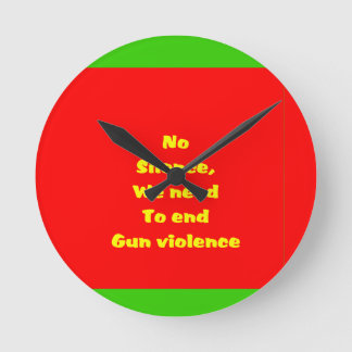 Relógio Redondo Violência das armas