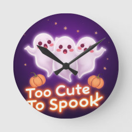 Relógio Redondo Viral Spooky Cute Ghosts 👻 Halloween Design
