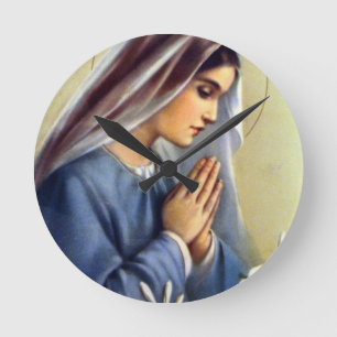 Relógio Redondo Virgem Abençoada Maria Mãe de Deus