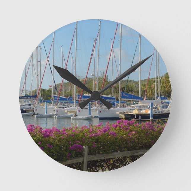 Relógio Redondo Virgem Gorda Yacht Harbor (Frente)