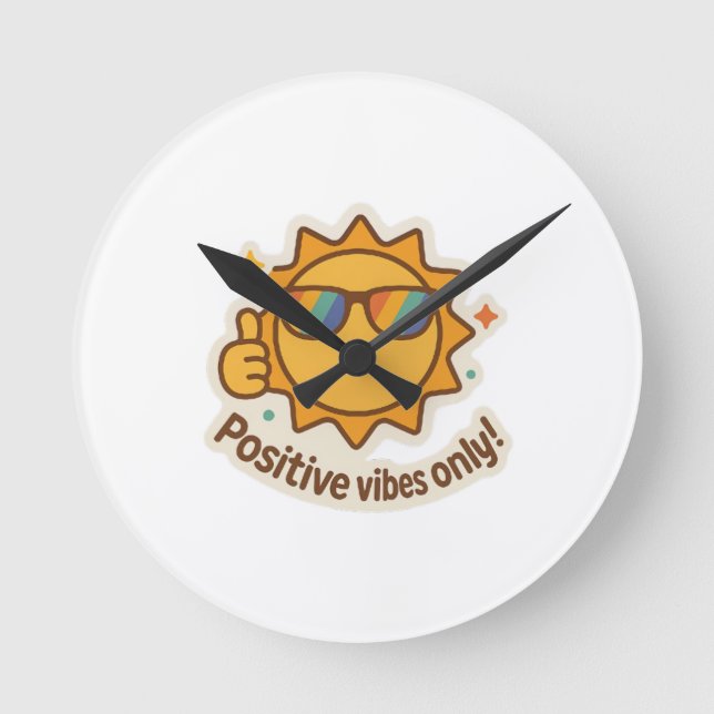 Relógio Redondo Vírus positivos (Frente)