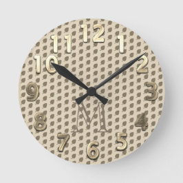 Relógio Redondo Vista de Feriado Dourado Retroativo