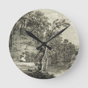 Relógio Redondo Vista do Primavera de Petrificação comumente chama