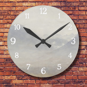 Relógio Redondo Vista do Vale do Ulten - Pintura de Eternos