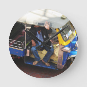 Relógio Redondo Você quer o TÁXI TUK-TUK?