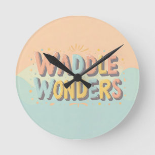 Relógio Redondo Waddle Wonders