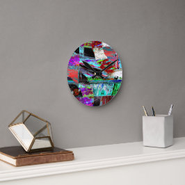 Relógio Redondo Wall Clock – Neon Pulse