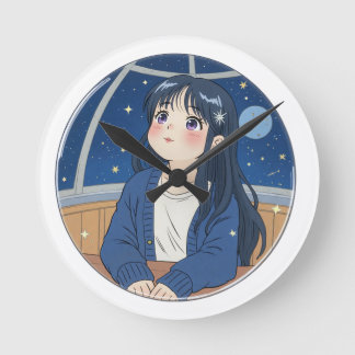 Relógio Redondo Watching the stars at the planetarium