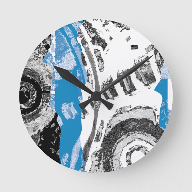 Relógio Redondo Wave Mechanism – Custom Wall Clock (10.75", Round (Frente)