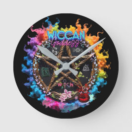 Relógio Redondo Wiccan Goddess