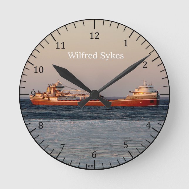 Relógio Redondo Wilfred Sykes clock (Frente)