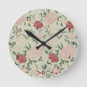 Relógio Redondo William Morris Cray Floral Pre-Raphaelite Vintage