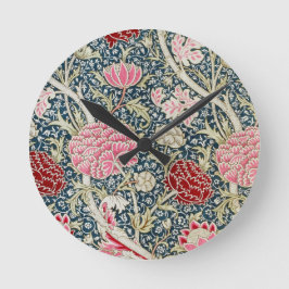 Relógio Redondo William Morris Vintage Cray Pattern Wall Clock