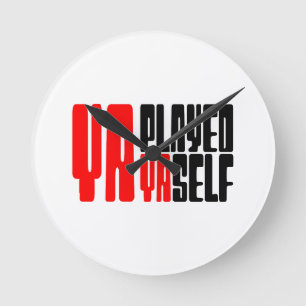 Relógio Redondo Ya Jogou Yaself