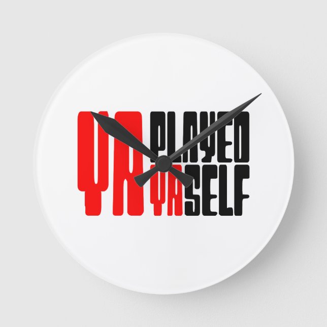 Relógio Redondo Ya Tocou Yaself (Frente)