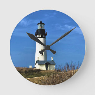 Relógio Redondo Yaquina Head Lighthouse, Newport, Oregon