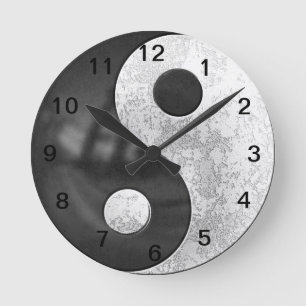 Relógio Redondo Yin e Yang