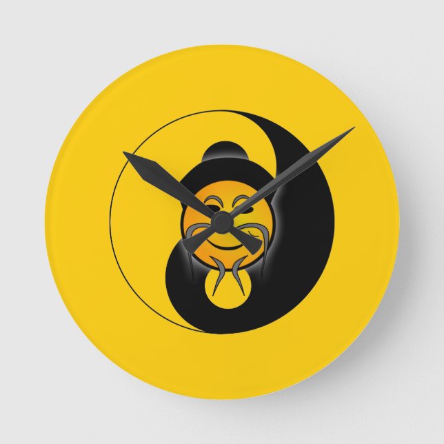 Relógio Redondo Yin Yang Clock (Frente)