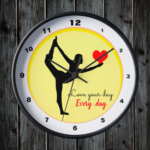 Relógio Redondo Yoga & Love your day, Every day / Yogini fashion
