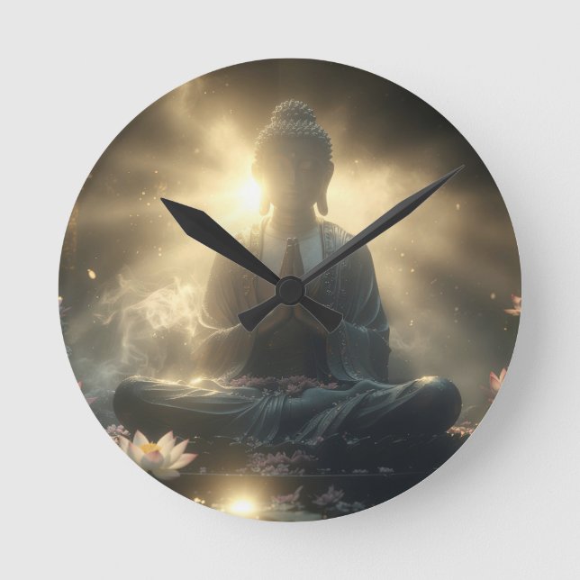 RELÓGIO REDONDO YOGA - MEDITATION - CARPE DIEM (Frente)