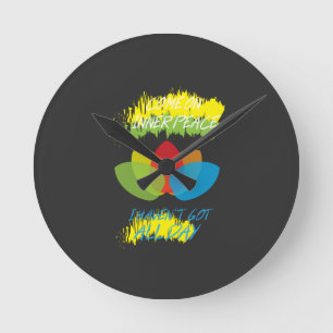 Relógio Redondo Yoga - Vamos Pela Paz Interna