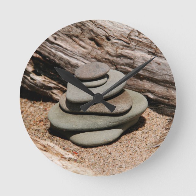 Relógio Redondo Zen Rocks (Frente)