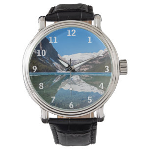 Relógio Reflexo no Lago Louise - Banff NP, Canadá