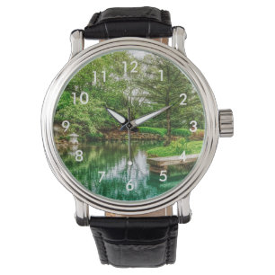 Relógio Reflexões primavera Verde