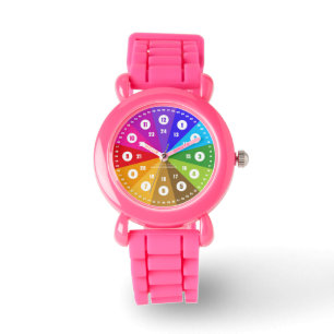 Relógio Regenbogen Lernuhr Armbanduhr 12 Stunden Anzeige