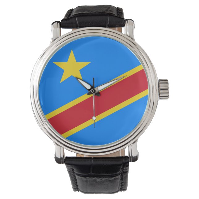 Relógio Registro eWatch da bandeira da República Democráti (Frente)