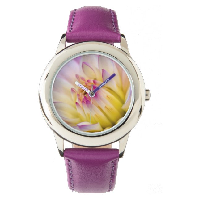 Relógio Relógio/Flor de Aço Inoxidável em Bezel Infantil (Frente)