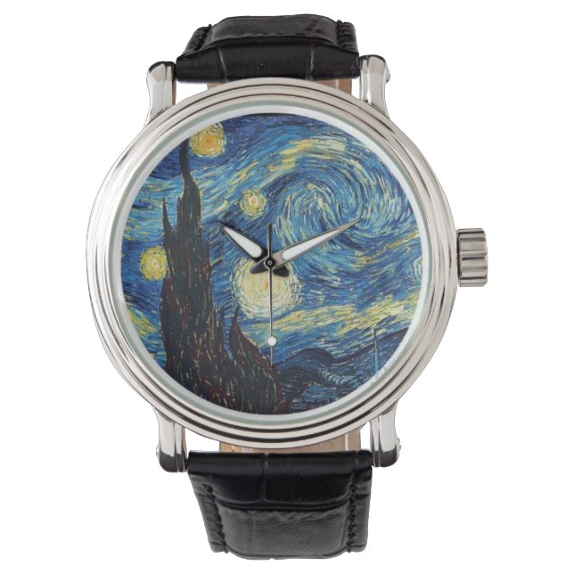 Relógio Reloj de pulsera de La noche estrellada de Van Gog (Frente)