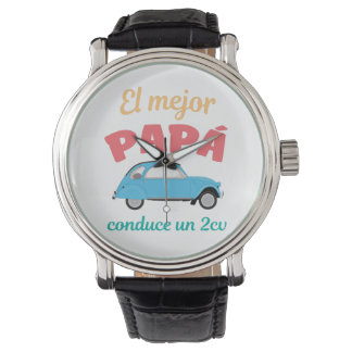 Relógio Reloj Redondo Grande Camiseta El Mejor Papá conduc