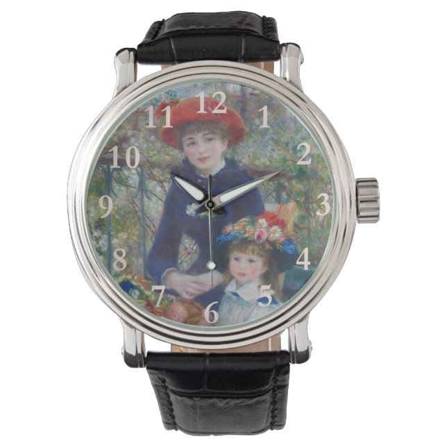 Relógio Renoir Duas Irmãs Varanda Impressionismo Francês  (Frente)