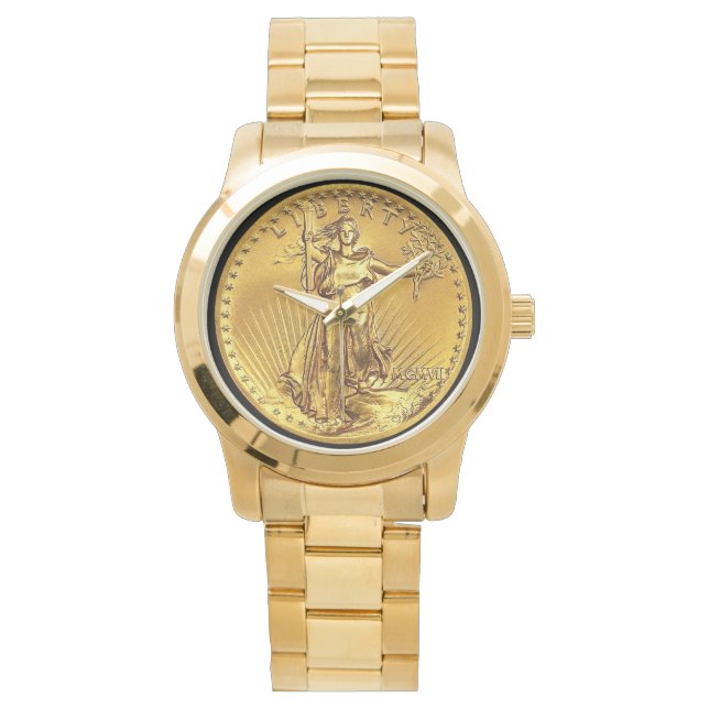 Relógio Réplica da Moeda de Ouro de $20 US High-Relief St. (Frente)