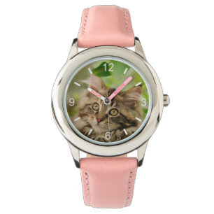 Relógio Retrato bonito do gatinho do gato de racum de