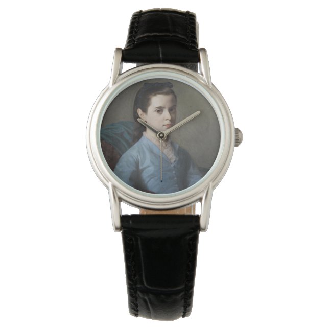 Relógio Retrato de uma Menina Elegante (por Leloir) (Frente)