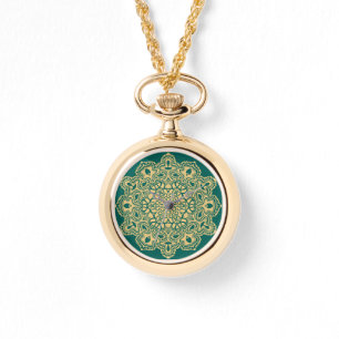 Relógio Retro Boho Chic Bohemian Hippie Rosette Mandala
