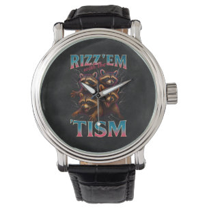 Relógio Rizz Em Com O Tism Meme Autismo Guaxinim Engraçado