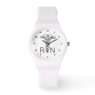 Relógio RN Registered Nurse Watch Símbolo Caduceus