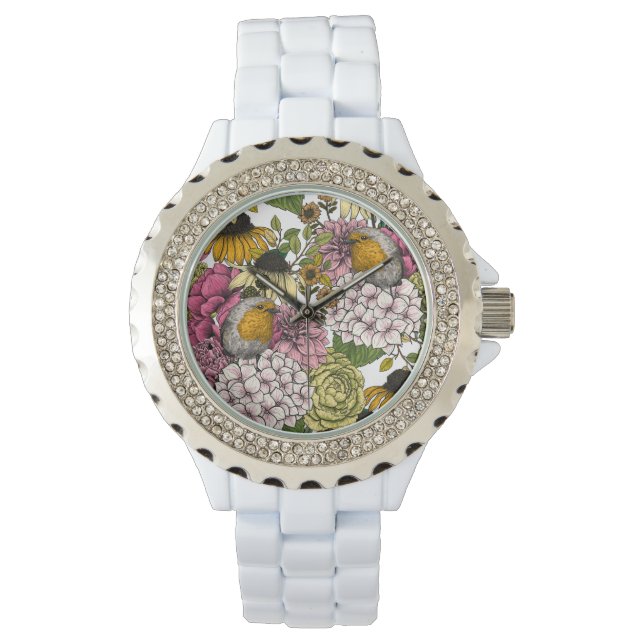 Relógio Robins no jardim (Frente)