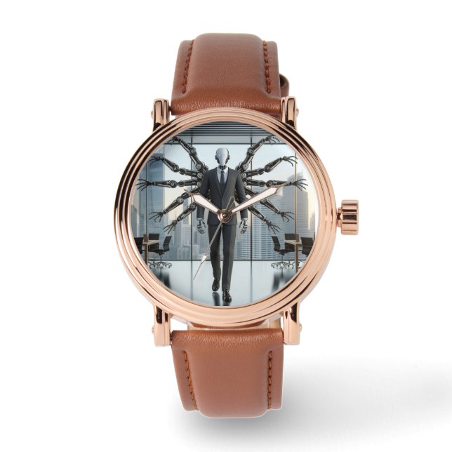 Relógio Robor no robot trajeado (Frente)